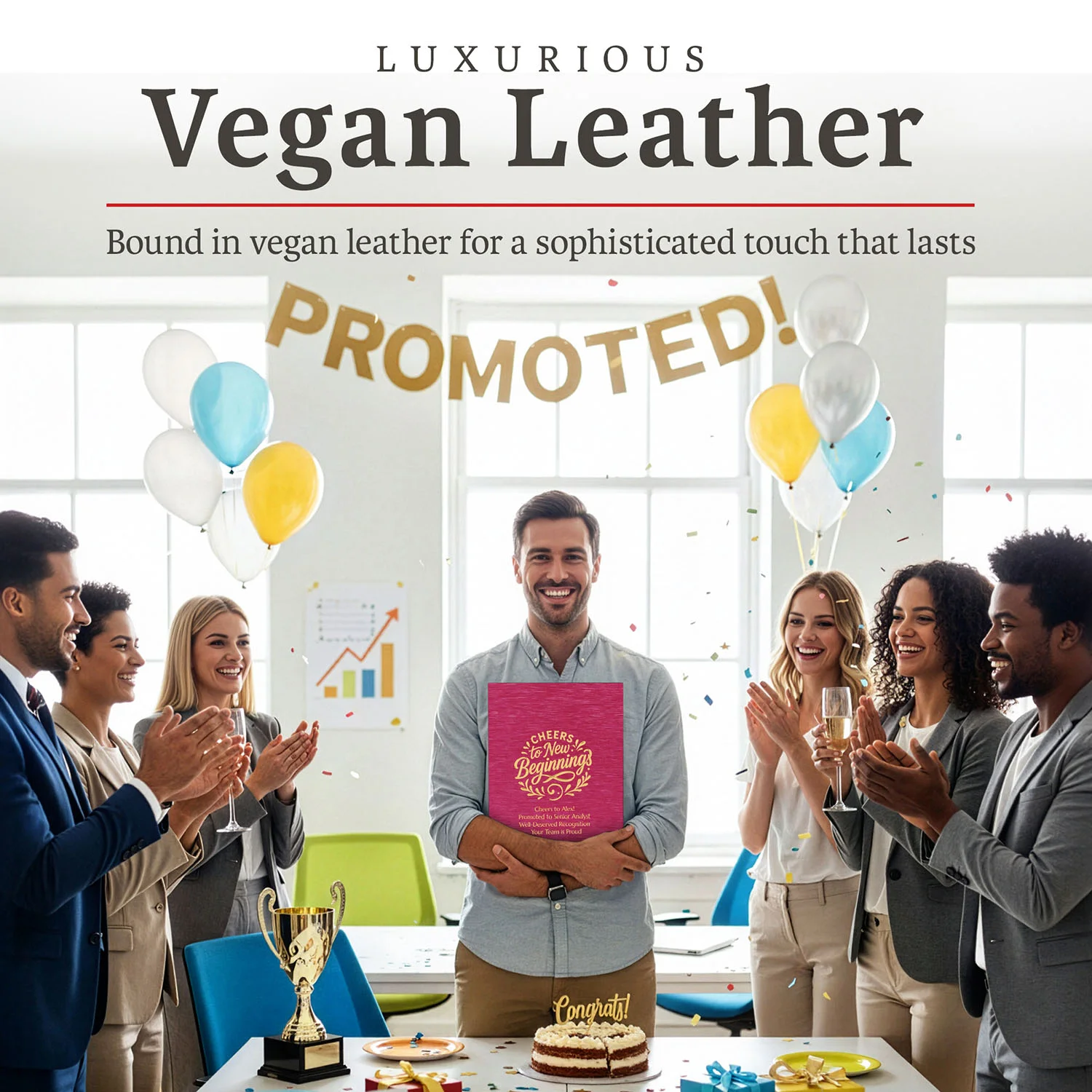 Personalized Multipurpose Guest Book - Cheers to New Beginnings (PINK)